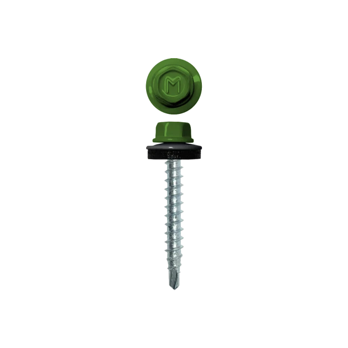 Саморез кровельный Daxmer 4,8х29 (250шт) сверло №1 RAL 6018