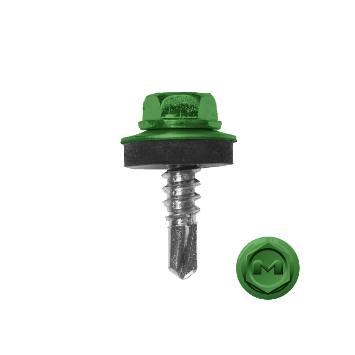 Саморез по металлу Daxmer 5,5х19 (250шт) сверло №3 RAL 6018