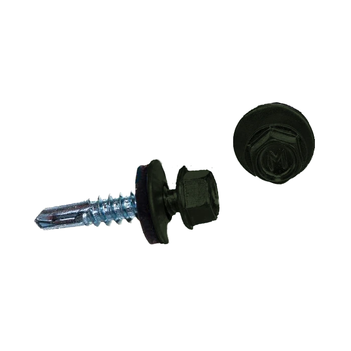 Саморез по металлу Daxmer 5,5х25 (250шт) сверло №3 RAL 6020