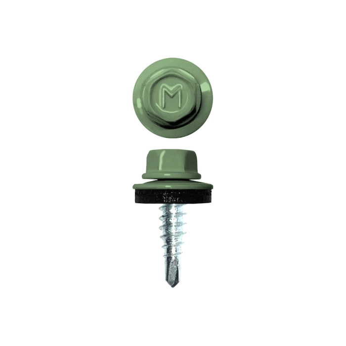 Саморез по металлу Daxmer 4,8х19 (250шт) сверло №2 RAL 6021