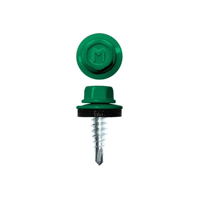 Саморез по металлу Daxmer 4,8х19 (250шт) сверло №2 RAL 6024