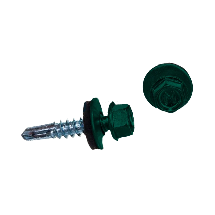 Саморез по металлу Daxmer 5,5х25 (250шт) сверло №3 RAL 6026