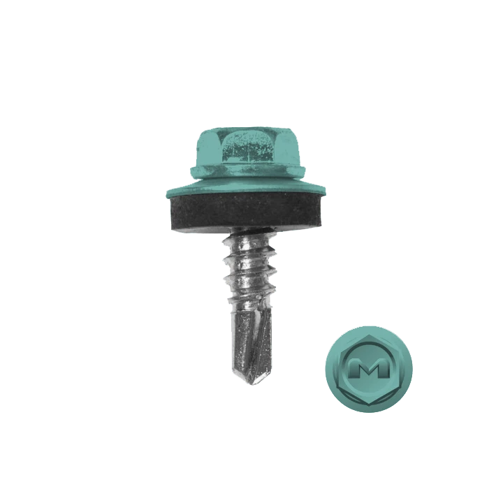 Саморез по металлу Daxmer 5,5х19 (250шт) сверло №3 RAL 6027