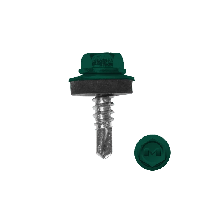 Саморез по металлу Daxmer 5,5х19 (250шт) сверло №3 RAL 6036