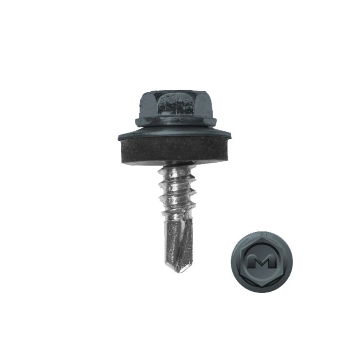 Саморез по металлу Daxmer 5,5х19 (250шт) сверло №3 RAL 7000