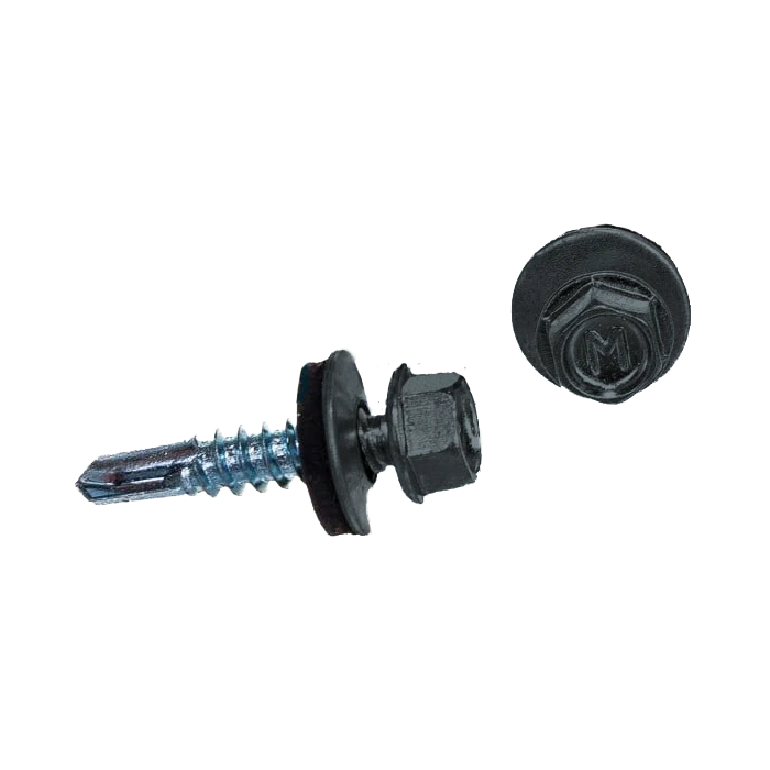 Саморез по металлу Daxmer 5,5х25 (250шт) сверло №3 RAL 7000