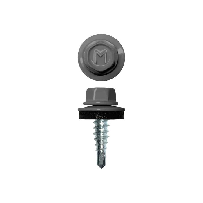 Саморез по металлу Daxmer 4,8х19 (250шт) сверло №2 RAL 7004