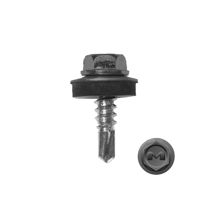 Саморез по металлу Daxmer 5,5х19 RAL 7004 (250) сверло №3