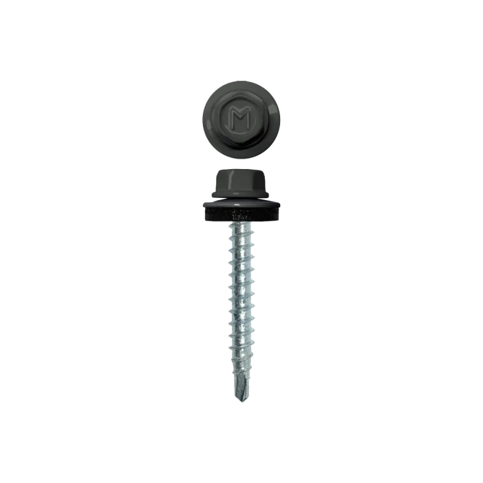 Саморез кровельный Daxmer 4,8х35 RAL 7005 (250) сверло №1