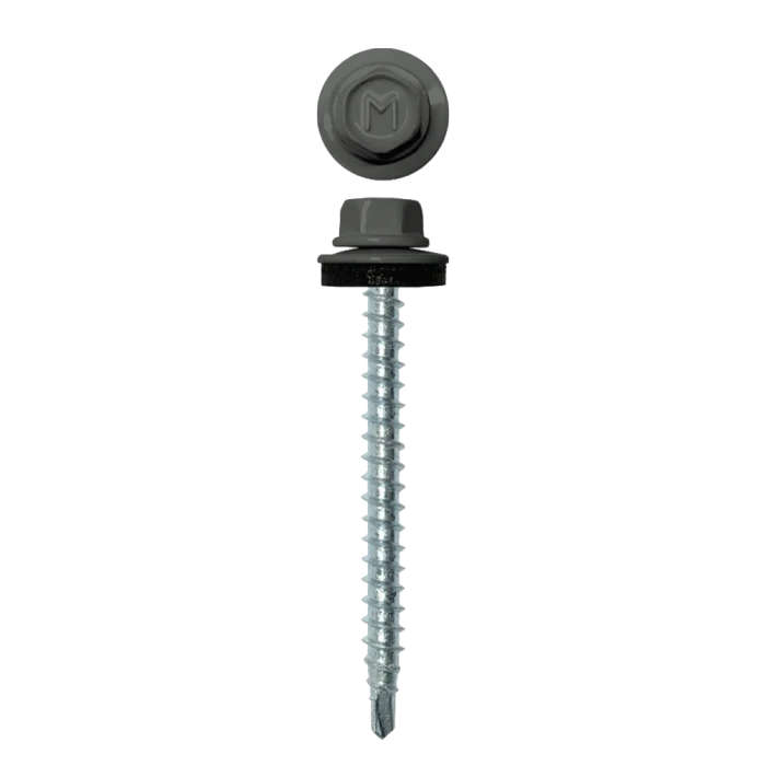 Саморез кровельный Daxmer 4,8х50 RAL 7005 (150) сверло №1