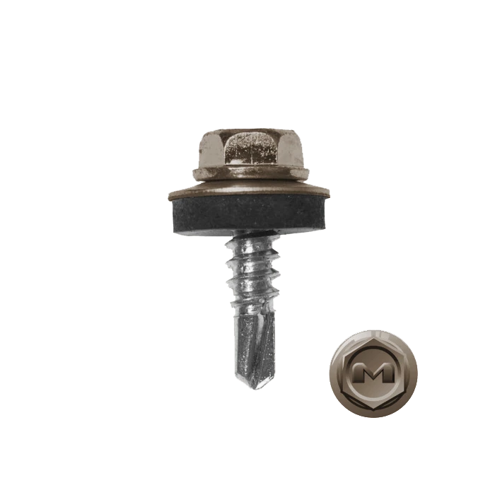 Саморез по металлу Daxmer 5,5х19 (250шт) сверло №3 RAL 7006