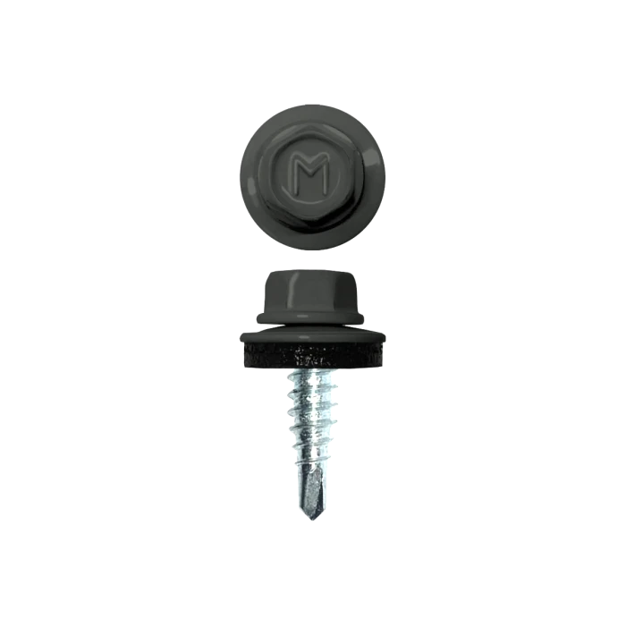 Саморез по металлу Daxmer 4,8х19 (250шт) сверло №2 RAL 7010