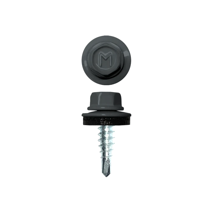 Саморез по металлу Daxmer 4,8х19 (250шт) сверло №2 RAL 7012