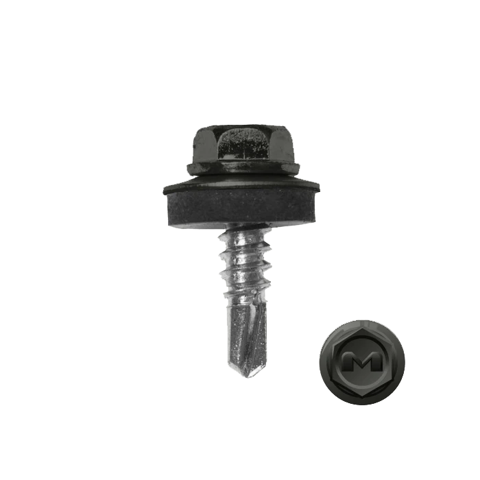 Саморез по металлу Daxmer 5,5х19 (250шт) сверло №3 RAL 7022