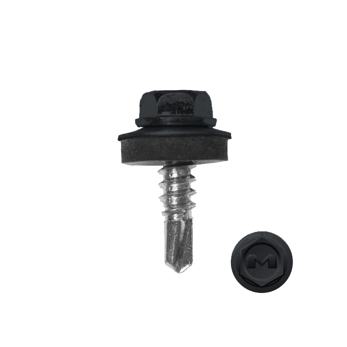 Саморез по металлу Daxmer 5,5х19 RAL 7024 (250) сверло №3