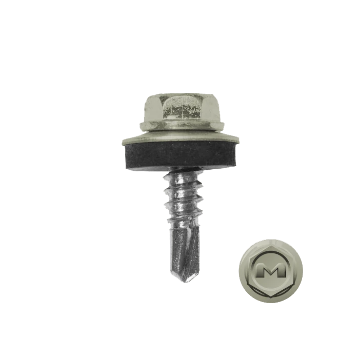 Саморез по металлу Daxmer 5,5х19 (250шт) сверло №3 RAL 7032