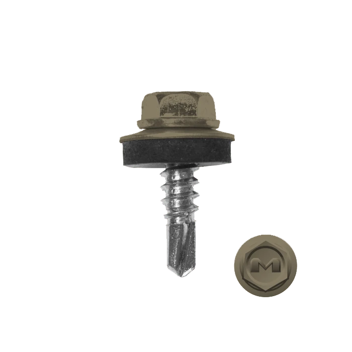 Саморез по металлу Daxmer 5,5х19 (250шт) сверло №3 RAL 7034