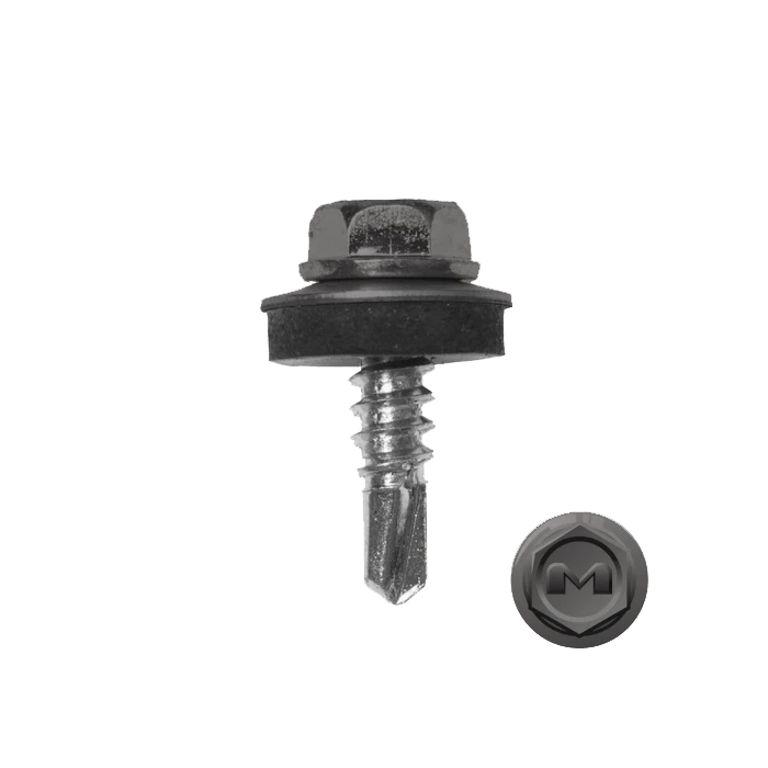 Саморез по металлу Daxmer 5,5х19 (250шт) сверло №3 RAL 7036