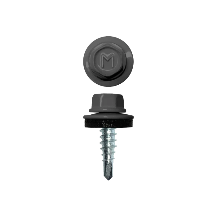 Саморез по металлу Daxmer 4,8х19 (250шт) сверло №2 RAL 7037