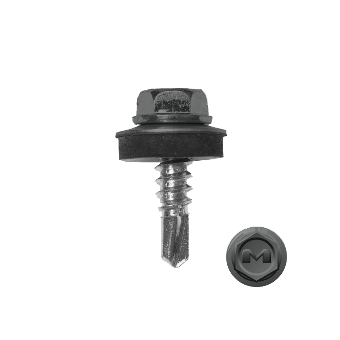 Саморез по металлу Daxmer 5,5х19 (250шт) сверло №3 RAL 7042