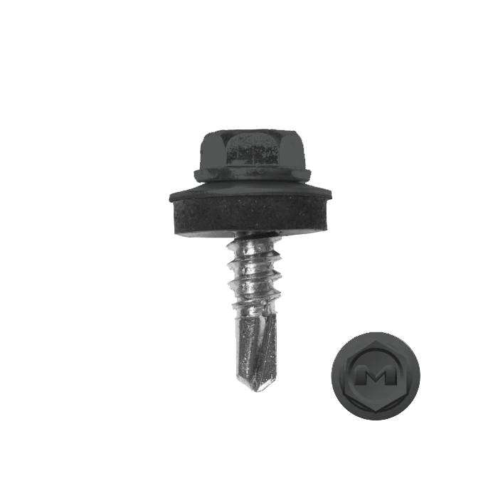 Саморез по металлу Daxmer 5,5х19 (250шт) сверло №3 RAL 7043