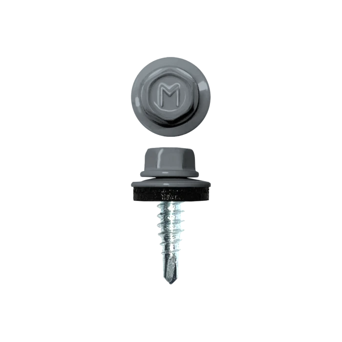 Саморез по металлу Daxmer 4,8х19 (250шт) сверло №2 RAL 7046