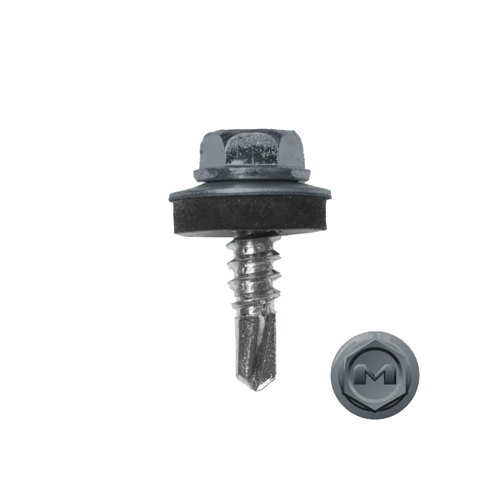 Саморез по металлу Daxmer 5,5х19 (250шт) сверло №3 RAL 7046