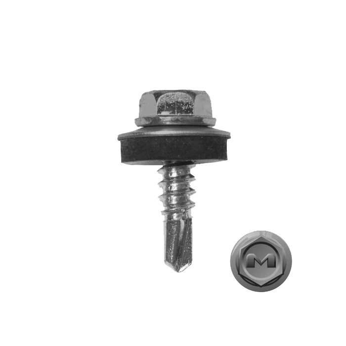 Саморез по металлу Daxmer 5,5х19 (250шт) сверло №3 RAL 7047