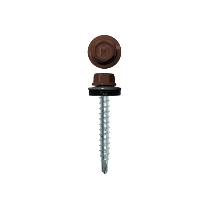 Саморез кровельный Daxmer 4,8х29 RAL 8002 (250) сверло №1