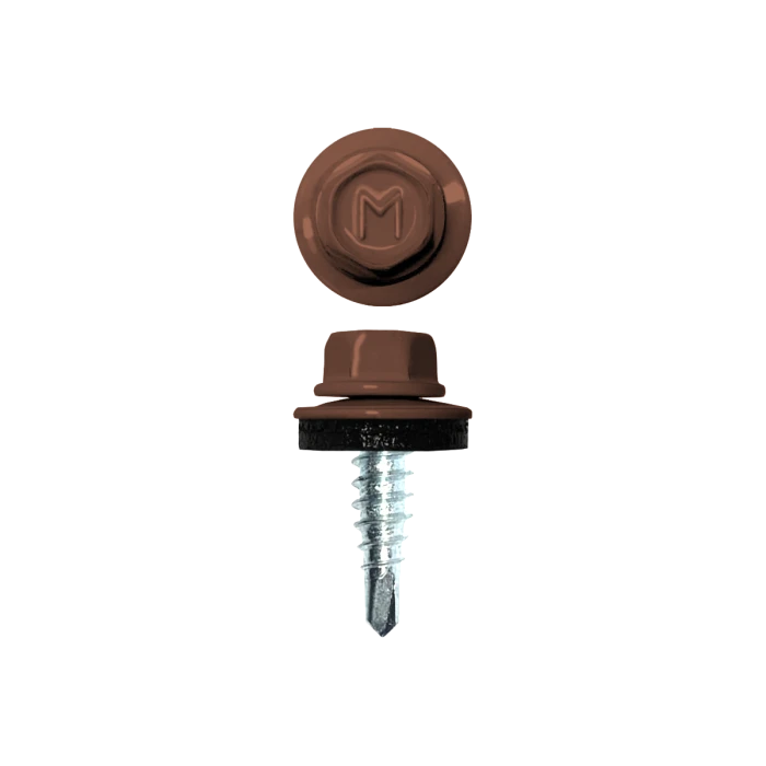 Саморез по металлу Daxmer 4,8х19 (250шт) сверло №2 RAL 8002