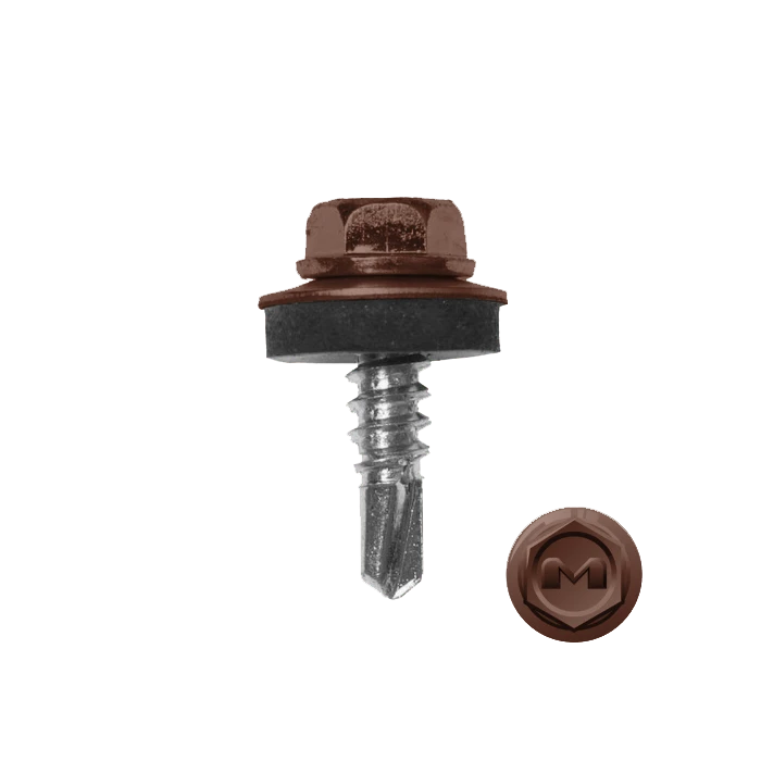 Саморез по металлу Daxmer 5,5х19 (250шт) сверло №3 RAL 8002