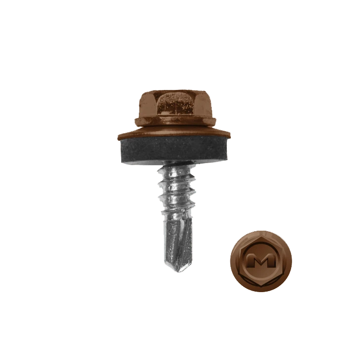 Саморез по металлу Daxmer 5,5х19 (250шт) сверло №3 RAL 8003