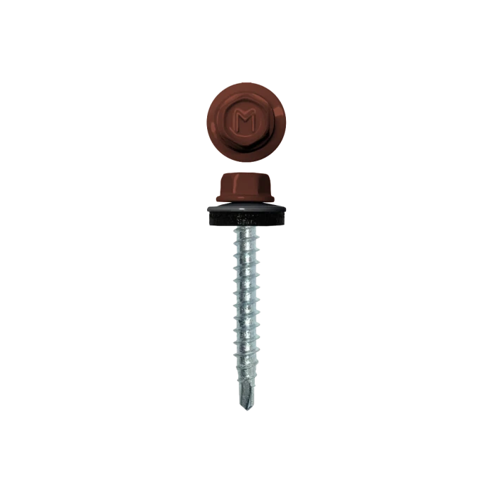 Саморез кровельный Daxmer 4,8х35 RAL 8004 (250) сверло №1