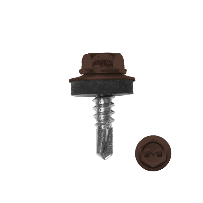 Саморез по металлу Daxmer 5,5х19 (250шт) сверло №3 RAL 8011