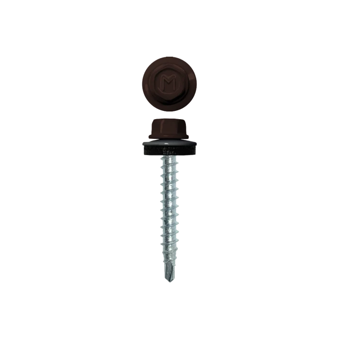 Саморез кровельный Daxmer 4,8х29 RAL 8017 (250) сверло №1