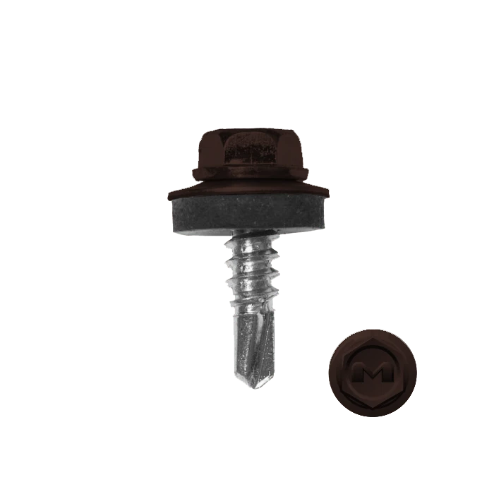 Саморез по металлу Daxmer 5,5х19 RAL 8017 (250) сверло №3