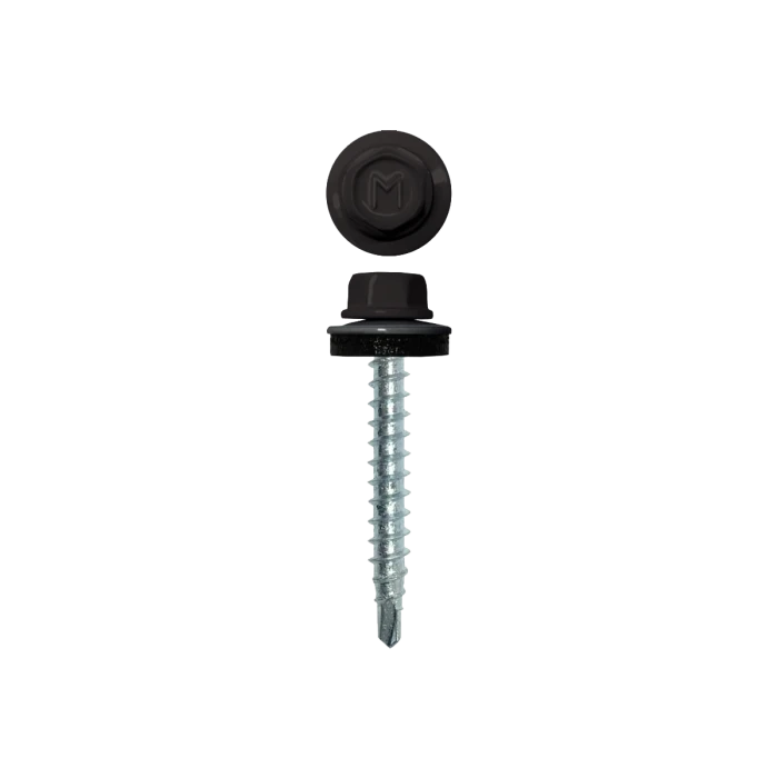 Саморез кровельный Daxmer 4,8х29 RAL 8019 (250) сверло №1