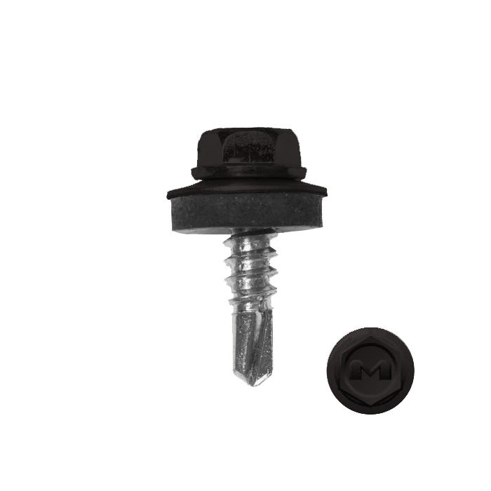 Саморез по металлу Daxmer 5,5х19 RAL 8019 (250) сверло №3