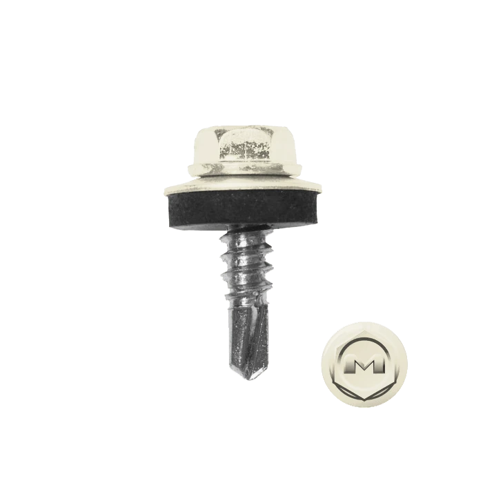 Саморез по металлу Daxmer 5,5х19 (250шт) сверло №3 RAL 9001