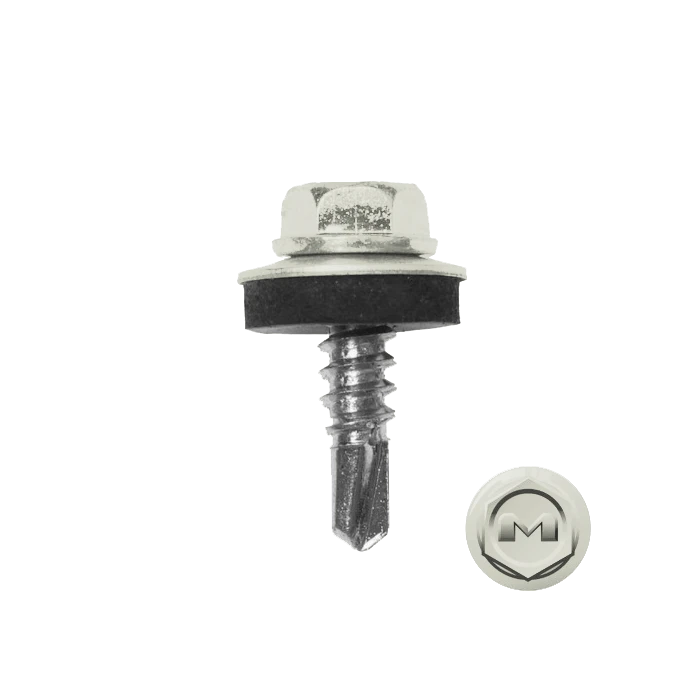 Саморез по металлу Daxmer 5,5х19 (250шт) сверло №3 RAL 9002