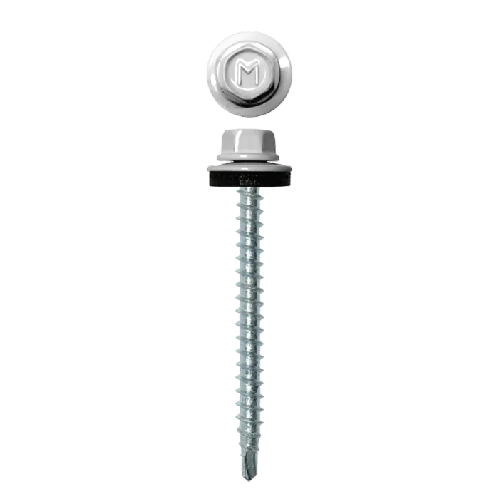 Саморез кровельный Daxmer 4,8х50 RAL 9003 (150) сверло №1