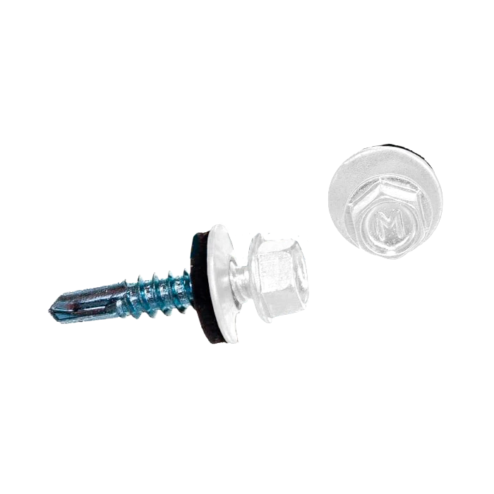 Саморез по металлу Daxmer 5,5х25 RAL 9003 (250) сверло №3