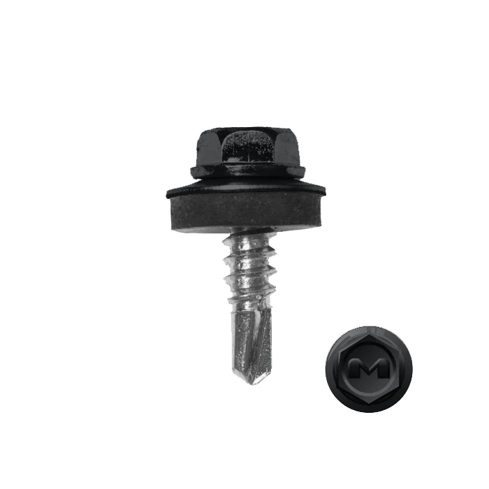 Саморез по металлу Daxmer 5,5х19 (250шт) сверло №3 RAL 9004