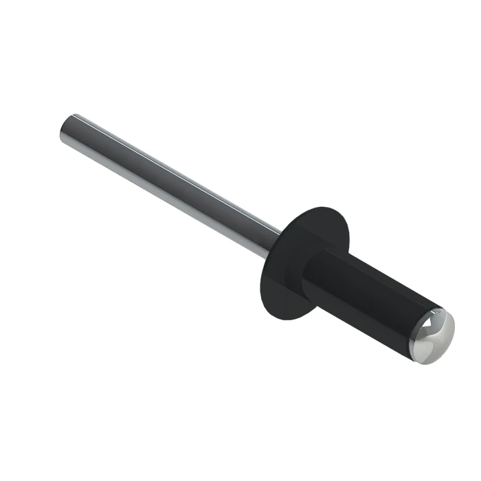 Заклёпка вытяжная Daxmer 4,0х12 RAL 9004 (500шт) нерж/нерж