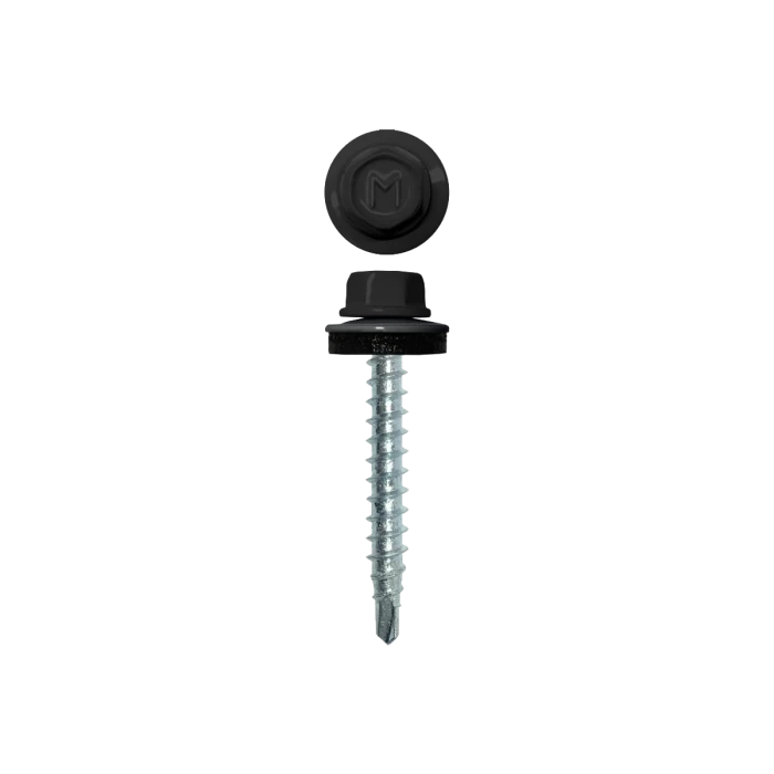 Саморез кровельный Daxmer 4,8х35 RAL 9005 (250) сверло №1