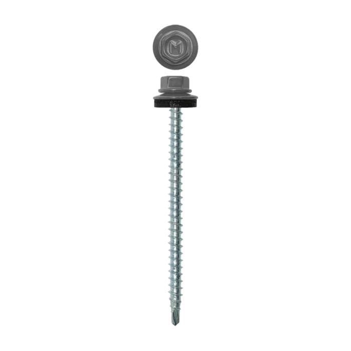 Саморез кровельный Daxmer 4,8х70 RAL 9006 (100) сверло №1