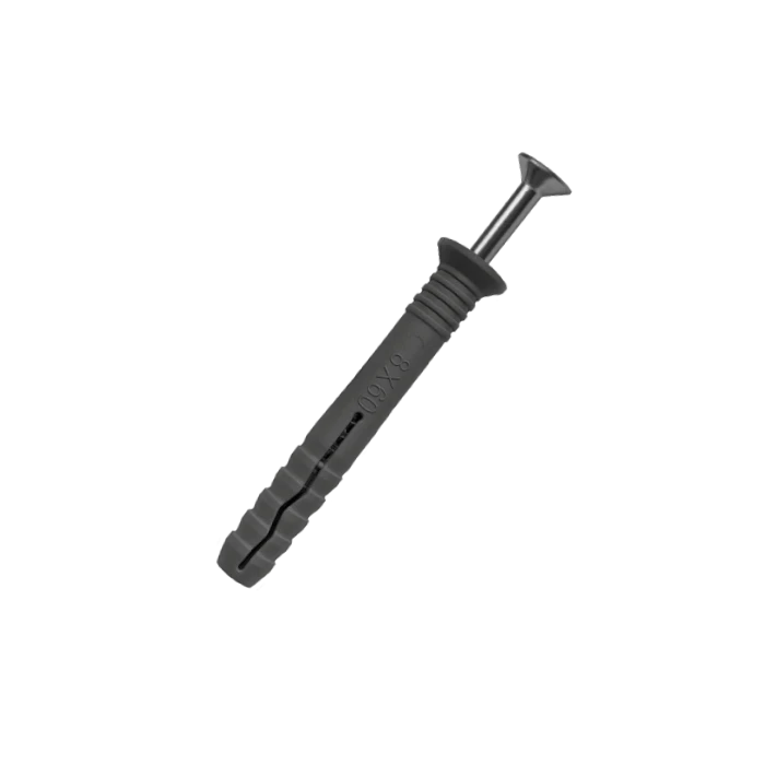 Дюбель-гвоздь Daxmer потайной 6х80 (850шт) шлиц Pz2, полипропилен, цинк