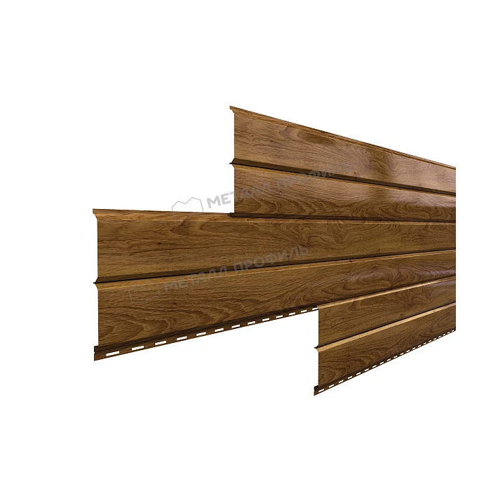 Софит МЕТАЛЛ ПРОФИЛЬ Lбрус-15х240 (ECOSTEEL-01-МореныйДуб-0.5)