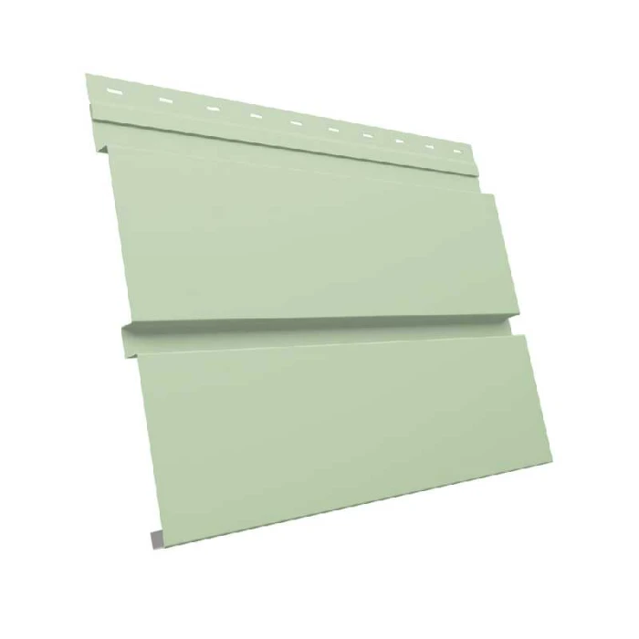 Металлический софит Квадро брус без перфорации 0,45 PE RAL6019 бело-зеленый