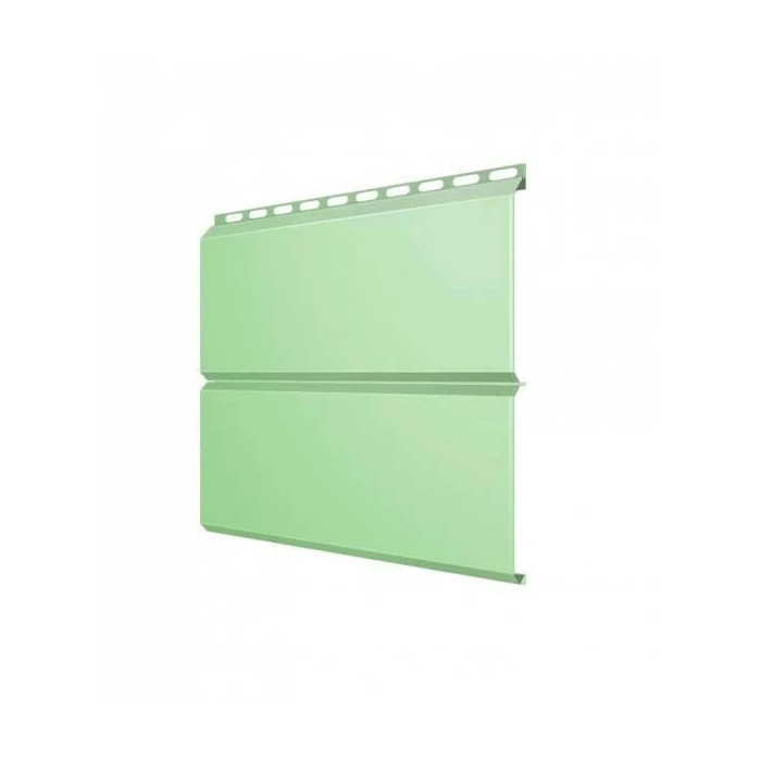 Софит ЭкоБрус без перфорации 0,345 Grand Line 0,45 PE с пленкой RAL6019 бело-зеленый